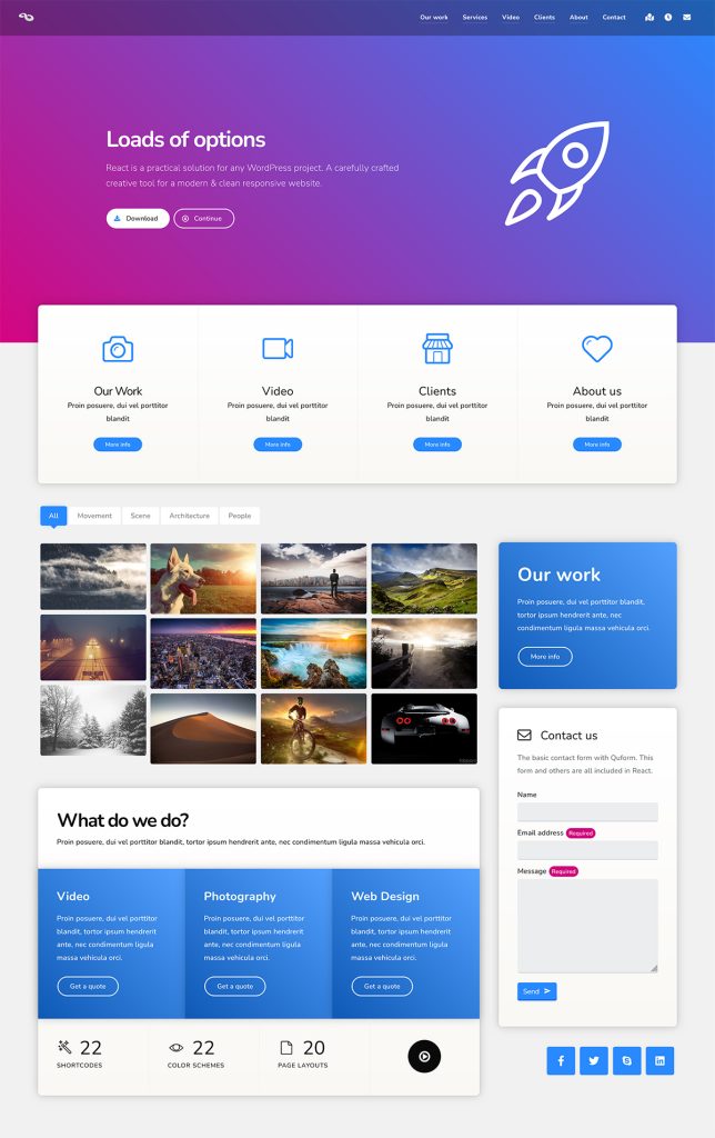 Second – React – WordPress Multi-Concept Theme 2025